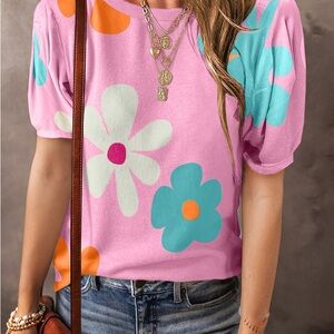 Floral Pink Top